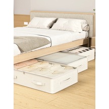 1 Adet Pamuk Ve Keten Şeffaf Yatak Alt Saklama Çantası Ev Diğer