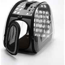 Fochsia Puppy Seyahat Nefes Alabilir Taşıma Çantaları, Boyut: S Gri