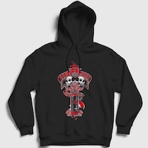 Presmono Unisex Civil War Guns N' Roses Kapüşonlu Sweatshirt Siyah