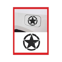 Askeri Yıldız Benzin Kapağı - Oto Cam - Oto Sticker 13 13cm Araba Sticker Çeşitleri