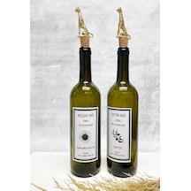 Altın Leopar Mantar Tıpalı 750ml Yeşil Şişe Etiketli Yağlık Yağda