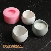 Pk1002568 - Silikon Kalıp Mum Kalıbı - Oval Mum Kabı