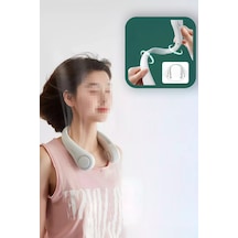 Thentech Boyuna Asılır Taşınabilir Fan Her Ortamda Kullanılabilir Şarjlı Soğutucu Fan Usb Şarjlı Boyunluk Fan Beyaz
