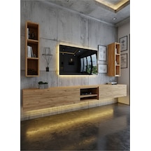 Resital Ledli Duvara Monte Tv Sehpası - Çam - W6002-6 Çam