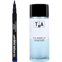 Tca Studio Make-Up Göz Makyaj Temizleyici 150 ML + Likit Eyeliner 03 Blue