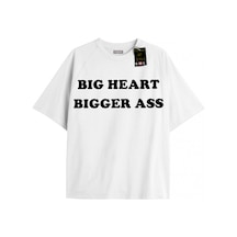 Tarzsokak Beyaz Oversize T-shirt Bıg Heart Bıgger Ass Özel Tasarım
