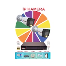 Fury 2 Li Ip Güvenlik Kamera Seti Sesli 4mp Gece Renkli Su Geçirmez 5515s 500gb