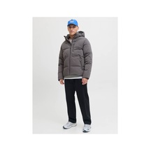 Jack & Jones Gri Erkek Mont 12278792 Jjeowen Puffer Sn Castlerock
