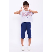 U.S. Polo Assn. Kız Çocuk Kapri Takım 1063 Bej