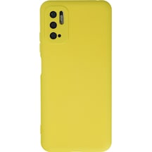 Xiaomi Redmi Note 10 5g Uyumlu Kılıf Nano İçi Kadife Silikon - Sarı