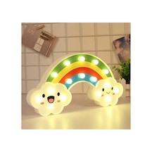 River World Gece Lambası Led Gökkuşağı Gülen Bulutlu Çok Renkli 11873132