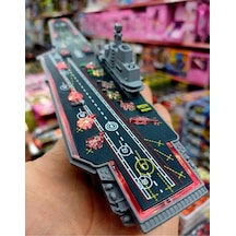 Saratoga Uçak Gemisi Metal Gemi Oyuncak Komple Işıklı Sesli 23cm