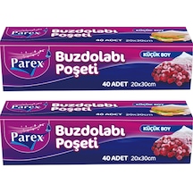 40 Li Buzdolabı Poşeti Küçük Boy 20 X 30 Cm İkili Paket