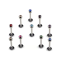 10 Adet Moda Rhinestone Halter Barlar Göbek Dil Burun Halkaları Vücut Pirsing Takı, Seçenekler: 27