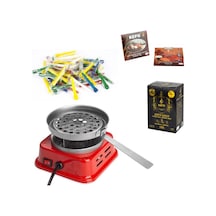 Kefo Mini Kare Elektrikli Ocak+Kefo Gold Kömür+Sipsi+Folyo (405449486)