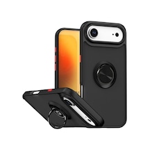 Apple İphone Uyumlu 17 Air Montreal Yüzüklü Silikon Kapak - Siyah