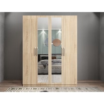 Bevel 4 Kapaklı Gizli Çekmeceli Gardırop M 180 Cm - Montaj Dahil