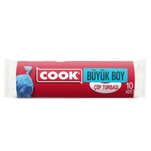 Cook Kokusuz Büyük Boy Çöp Torbası 65x80 Cm 25 Paket X 10 Lu Rulo