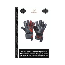 Delux Serisi Rekabetçi Oyun Müsabaka Ürünü Bireysel Spor Gk-100-4-8 Kaleci Eldiveni 8 No Çok Renkli