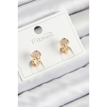 Pirinç Zirkon Taşlı Dondurma Model Gold Renk Çocuk Küpe - Tj-bkp11201 Altın