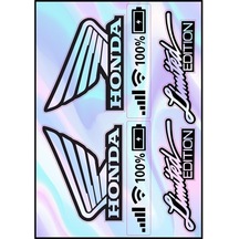 Motosiklet Honda Uyumlu Hologram Çoklu Sticker 03 Diğer