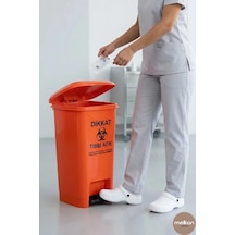 Ayrex Melkan Home Tıbbi Atık Kovası 25 Litre Pedallı Tıbbi Atık Kutusu Slim Pedallı Çöp Kovası Atık Kutusu Tu Diğer