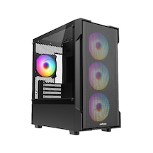 Fazeon F1 650w 80+ Bronze Mesh 4x120mm Rainbow Fanlı Matx Bilgisayar Kasası