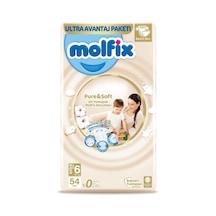 Molfix Pure&Soft Bebek Bezi 6 Numara XLarge Ultra Avantaj Paketi 54 Adet