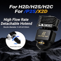 Bambu Lab H2d/h2s/h2c/p2s/x2d Hf Hotend High Flow 0.8mm