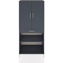 Hyperion Dolap 4 Raflı Tek Çekmeceli 2 Kapaklı 88x44x195 Antr... Antrasit