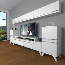 Decoraktiv Ekoflex 9 Mdf Retro Tv Ünitesi Tv Sehpası Beyaz
