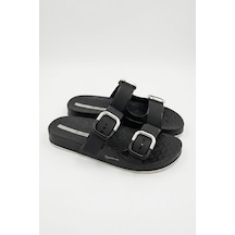 Shore Slide Kadın Çift Bantlı Terlik Siyah 35/42