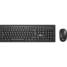 Lecoo Kablosuz Türkçe Q Klavye Mouse Set Siyah Kw200-s