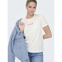Only 15368653 0 Yaka Kadin Body - Ekru Kirmizi Ekru Kırmızı