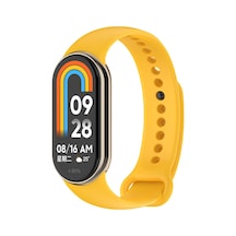 Xiaomi Mi Band 9 Serisi Klasik Kordon Silikon Strap Kayış-sarı