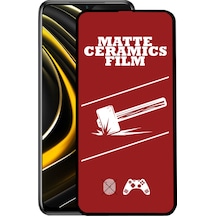 Xiaomi Poco M3 Tam Kaplayan Mat Seramik Nano Esnek Ekran Koruyucu Cam