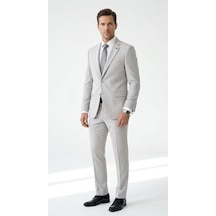 Tk 6893erkek Klasik 2 Li Takım Elbise 2 Düğmeli Slim Fit Esnek Kumaş Çift Yırtmaçlı 7 Drop Taş