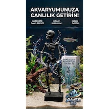 Alse Dans Eden Akvaryum İskeleti 2'li Set - Akvaryumunuzda İkili Eğlence Siyah