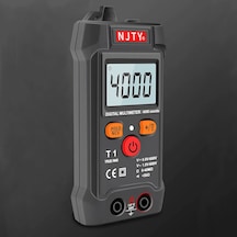 Njty T1 Dijital Multimetre True Rms Ncv 600v Mini Cep El Tipi Voltmetre Ac Dc Voltaj Direnç Buzzer El Feneri Otomatik K