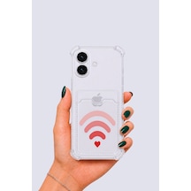 Apple iPhone Uyumlu 16 Kartlıklı Aşk Sinyali Desenli Kılıf