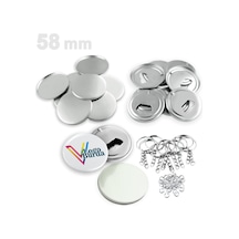 Vizyonstore Buton Anahtarlık Açacak 100 Adet Vg58bans Ø 58 Mm