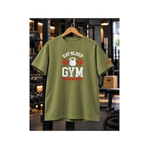 Segungear Gem Fitness Erkek Regular Fit Baskılı Spor Tişört Haki - 931493728 Haki