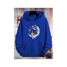 Medinenur Astronot Desenli 2 İplik Şardonlu Sweatshirt Saks
