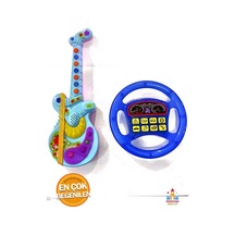 Türkçe Müzikli Işıklı Gitar Ve Direksiyon Seti - Çocuklar İçin Eğlenceli Oyuncaklar