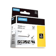 Dymo Rhino Pro Etiketi Renkli Vinil 19 Mmx5,5 Mt Beyaz Üzerine Siyah 18445