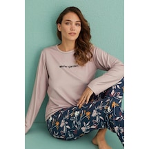 Arcan Mihra Kadın Bisiklet Yaka Termal Pijama Takımı 14102/17 - 1 Adet 001