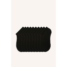 Defacto Erkek 10lu Pamuklu Sneaker Siyah Çorap I3490axnsbk23 Siyah-bk23