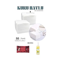 50 Adet Tek Kullanımlık Havlu Hasta Bakım Bebek Bakım Manikür Pedikür Havlusu Hediyeli