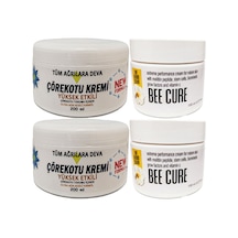 2 Adet Çörek Otu Kremi Xl Box Büyük Boy  İçin Krem White Box 200 Ml + Yanında 2 Adet Bee Cure Krem 150 Ml / Diz Dirsek İskelet Sırt Bel Kas  na Masaj Seti