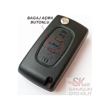 Peugeot Uyumlu Partner 207 208 308 407 508 3 Tuşlu Kumanda Anahtar Kabı
